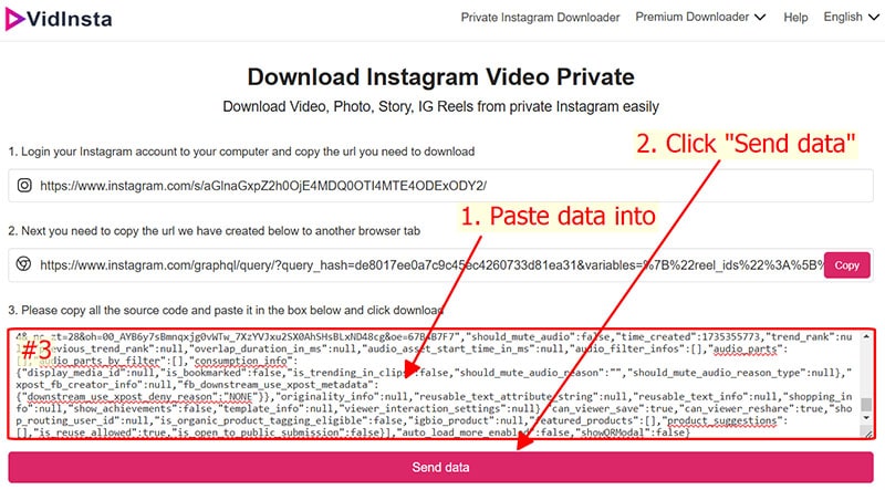 paste data into input 3